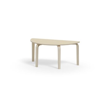 Bord Arcus FSC akustiklaminat vitpig. björk halvrunt 120-60 cm