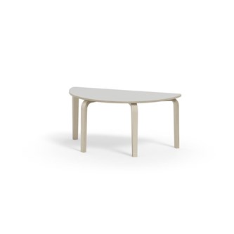 Bord Arcus FSC akustiklaminat vitpig. björk halvrunt 120-60 cm