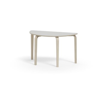 Bord Arcus FSC akustiklaminat vitpig. björk halvrunt 120-60 cm
