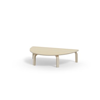 Bord Arcus FSC HPL vitpig. björk halvrunt 120-80 cm