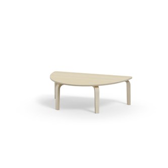 Bord Arcus FSC HPL vitpig. björk halvrunt 120-80 cm