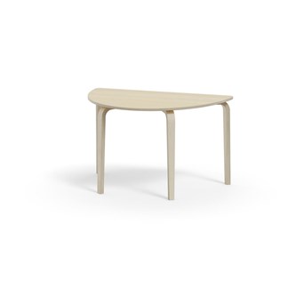 Bord Arcus FSC HPL vitpig. björk halvrunt 120-80 cm