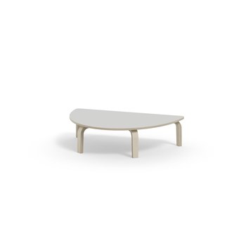 Bord Arcus FSC HPL vitpig. björk halvrunt 120-80 cm