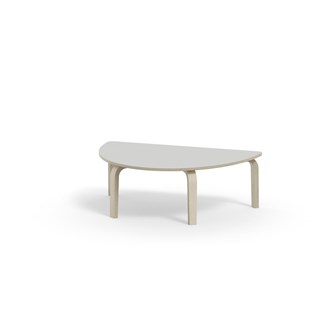 Bord Arcus FSC HPL vitpig. björk halvrunt 120-80 cm