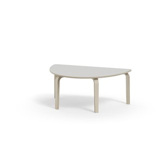 Bord Arcus FSC HPL vitpig. björk halvrunt 120-80 cm