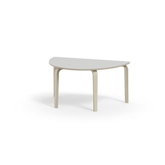 Bord Arcus FSC HPL vitpig. björk halvrunt 120-80 cm