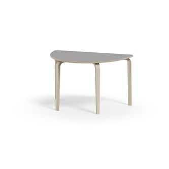 Bord Arcus FSC HPL vitpig. björk halvrunt 120-80 cm