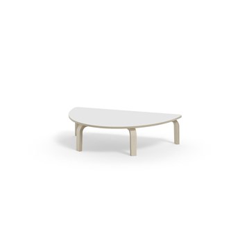 Bord Arcus FSC HPL vitpig. björk halvrunt 120-80 cm