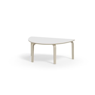 Bord Arcus FSC HPL vitpig. björk halvrunt 120-80 cm
