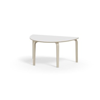 Bord Arcus FSC HPL vitpig. björk halvrunt 120-80 cm