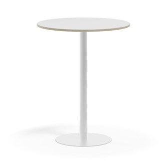 Pelarbord Pilastro FSC BX ø 90 cm HPL vitt stativ