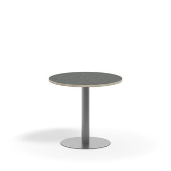 Pelarbord Pilastro BX ø 70 cm akustik linoleum silverstativ