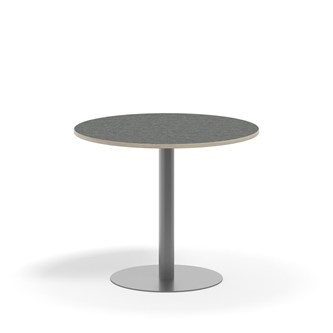 Pelarbord Pilastro BX ø 90 cm akustik linoleum silverstativ