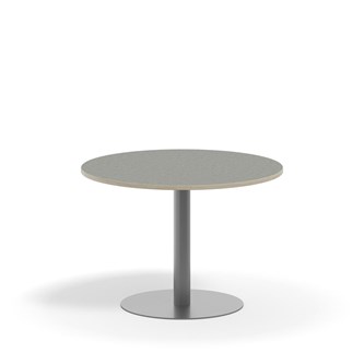 Pelarbord Pilastro BX ø 90 cm akustik linoleum silverstativ