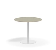 Pelarbord Pilastro BX ø 90 cm akustik linoleum vitt stativ