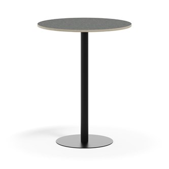 Pelarbord Pilastro BX ø 90 cm akustik linoleum svart stativ