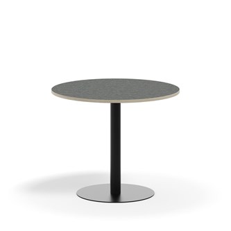 Pelarbord Pilastro BX ø 90 cm akustik linoleum svart stativ