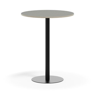 Pelarbord Pilastro BX ø 90 cm akustik linoleum svart stativ