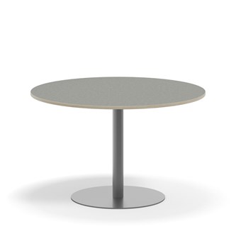 Pelarbord Pilastro ø 120 cm akustik linoleum silverstativ