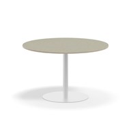 Pelarbord Pilastro BX ø 120 cm akustik linoleum vitt stativ