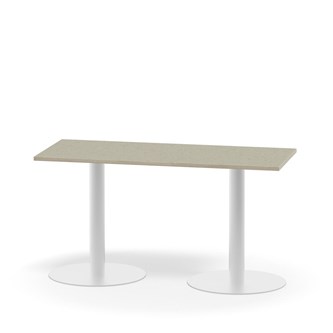 Pelarbord Pilastro BX 120x50 cm akustik linoleum vitt stativ