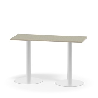 Pelarbord Pilastro BX 120x50 cm akustik linoleum vitt stativ