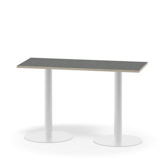 Pelarbord Pilastro BX 120x50 cm akustik linoleum vitt stativ