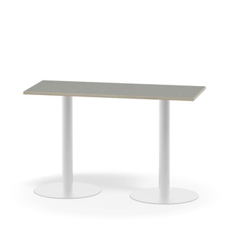 Pelarbord Pilastro BX 120x50 cm akustik linoleum vitt stativ