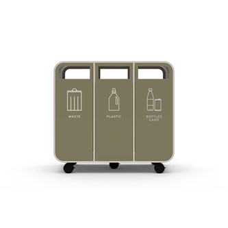 Cloud 3 på hjul pärlvitlaminat waste, plastic & bottles cans