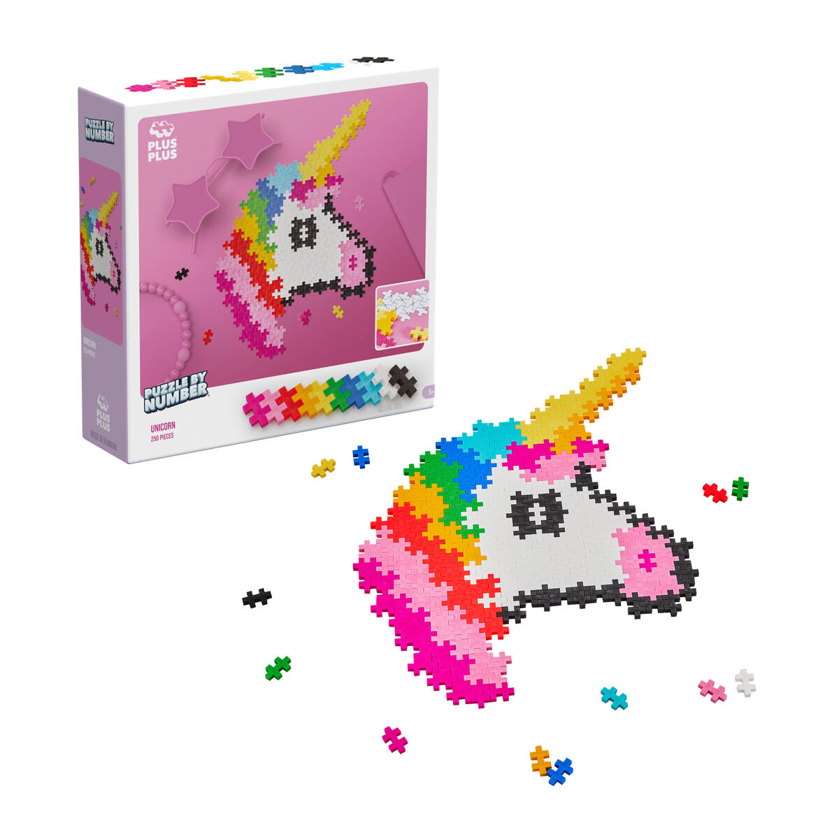 PLUSPLUS Puzzle by numbers Unicorn Lekolar