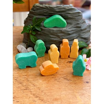 Lekfigurer Sagoväsen av sten