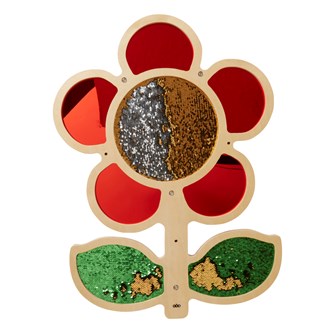 Paljett- och spegeltavla röd blomma