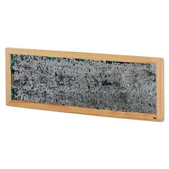 Paljettavla silvrig rektangel