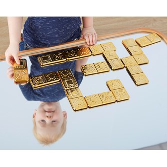 Taktilt domino metallic, 15 delar