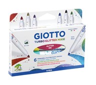Fiberpennor GIOTTO Turbo Maxi Glitter 6-pack
