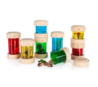 Färgade skattburkar 8-pack