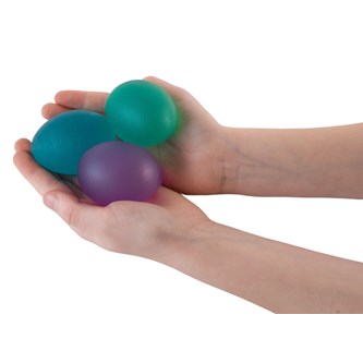 Stressbollar 3-pack, äggformade