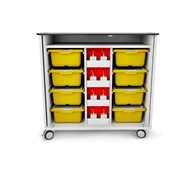 Zioxi LEGO® SPIKE laddvagn för 8 lådor