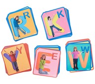 Pedagogiskt material Skapa bokstäver med kroppen, 48 övningskort 141240