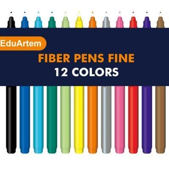 Fiberpennor EduArtem Fine, 12-pack