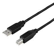 USB 2.0 Laddkabel Typ A hane - Typ B hane, 0,5 m svart