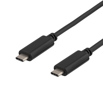 USB 3.1 Laddkabel Gen 1, Typ C hane - Typ C hane, 0,5 m svart