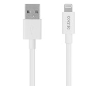 USB Kabel Lightning - USB Typ A, 2,4 A, 0,5 m vit