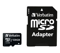 SD-micro minneskort 128GB med SD-adapter