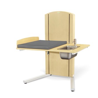 Lyfta skötbord golv