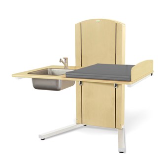 Lyfta skötbord golv