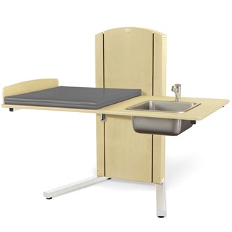 Lyfta skötbord golv