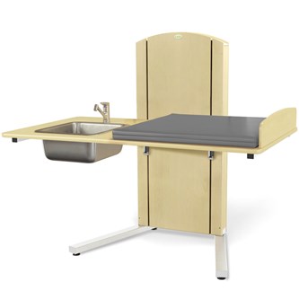 Lyfta skötbord golv