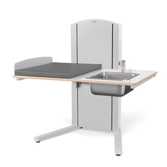 Lyfta skötbord golv