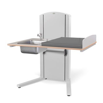 Lyfta skötbord golv